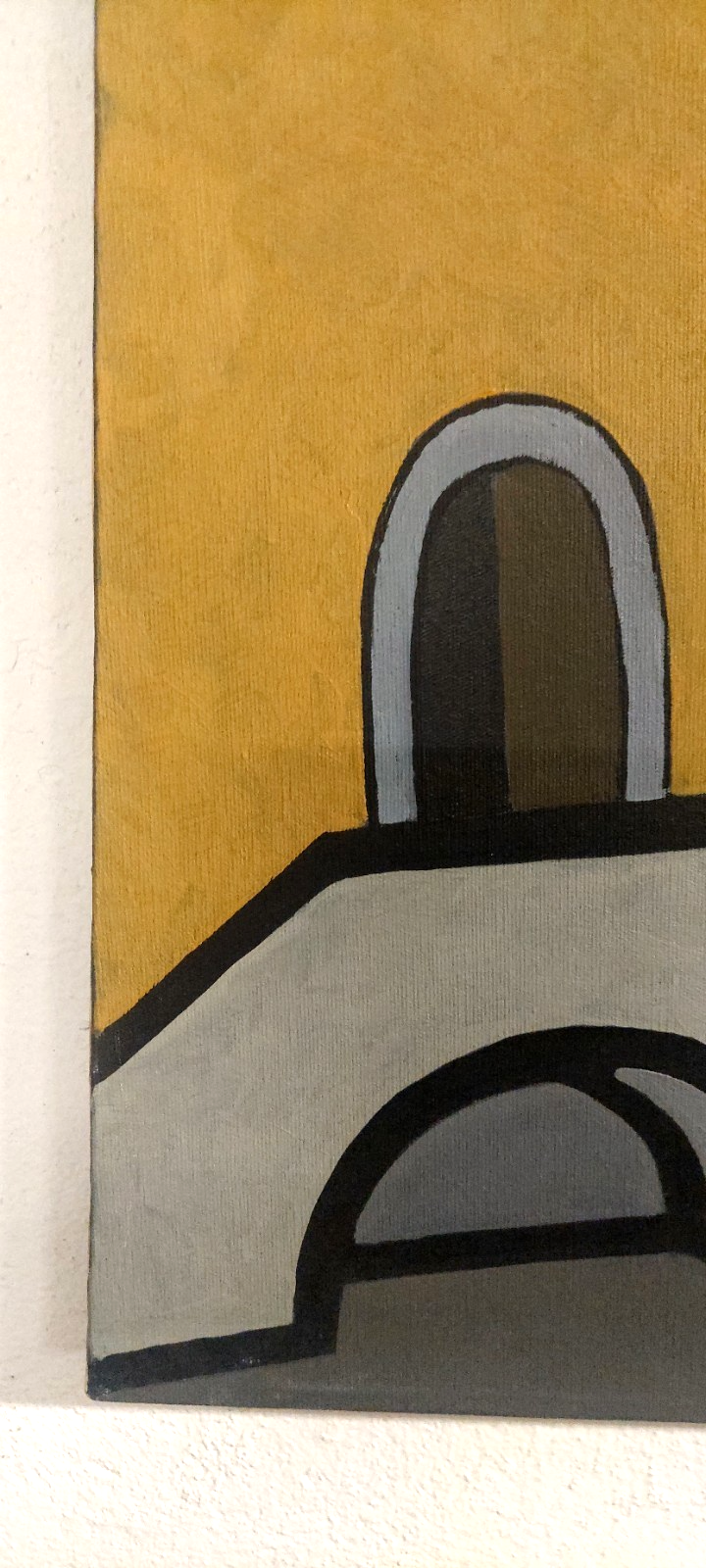 Oil painting on canvas "The Farm" Franco Prayer (1924) 60x50 cm