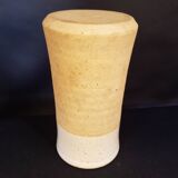 Vase in raw and glazed stoneware