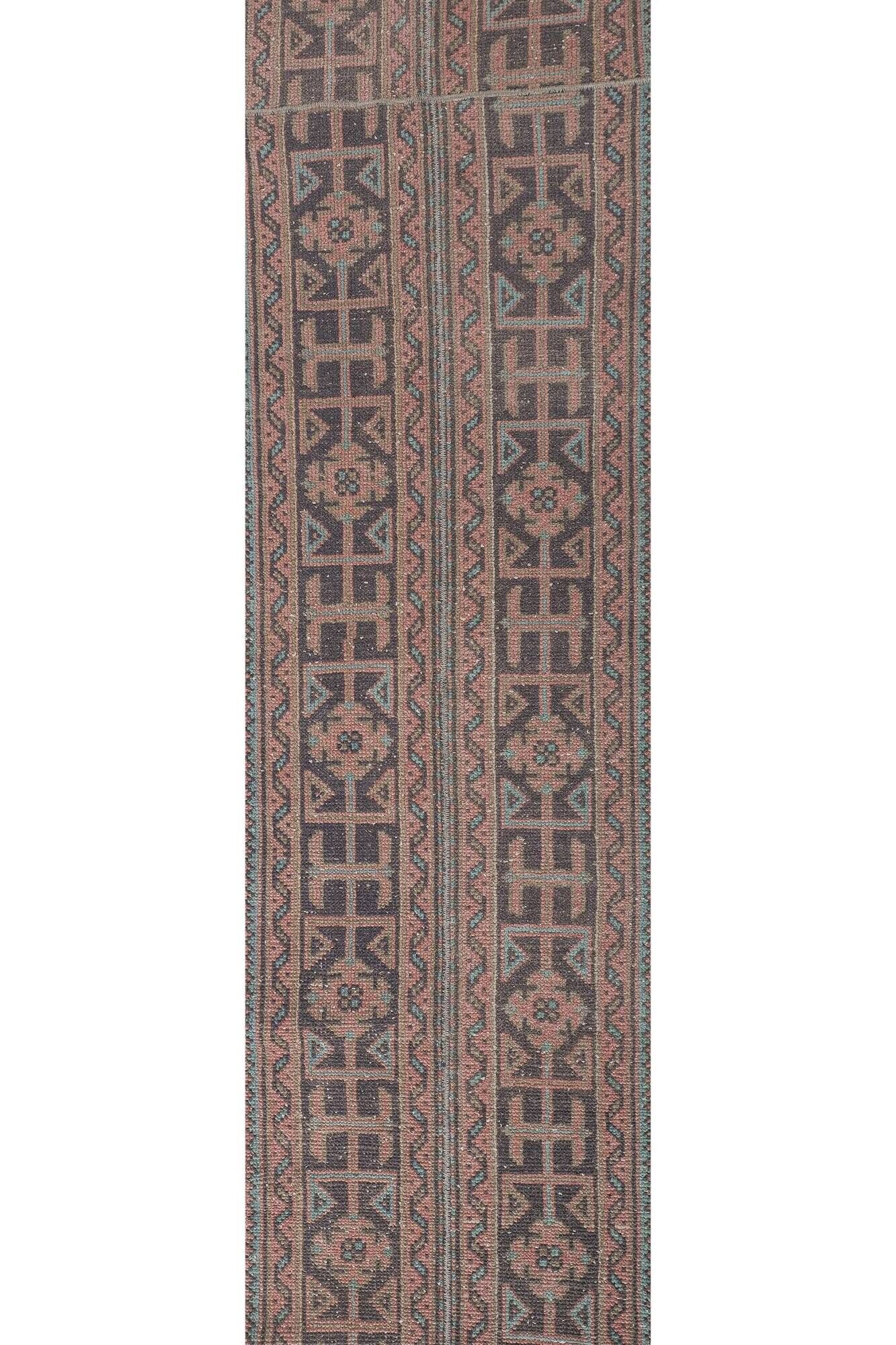 Vintage Turkish hallway rug 60x633 cm