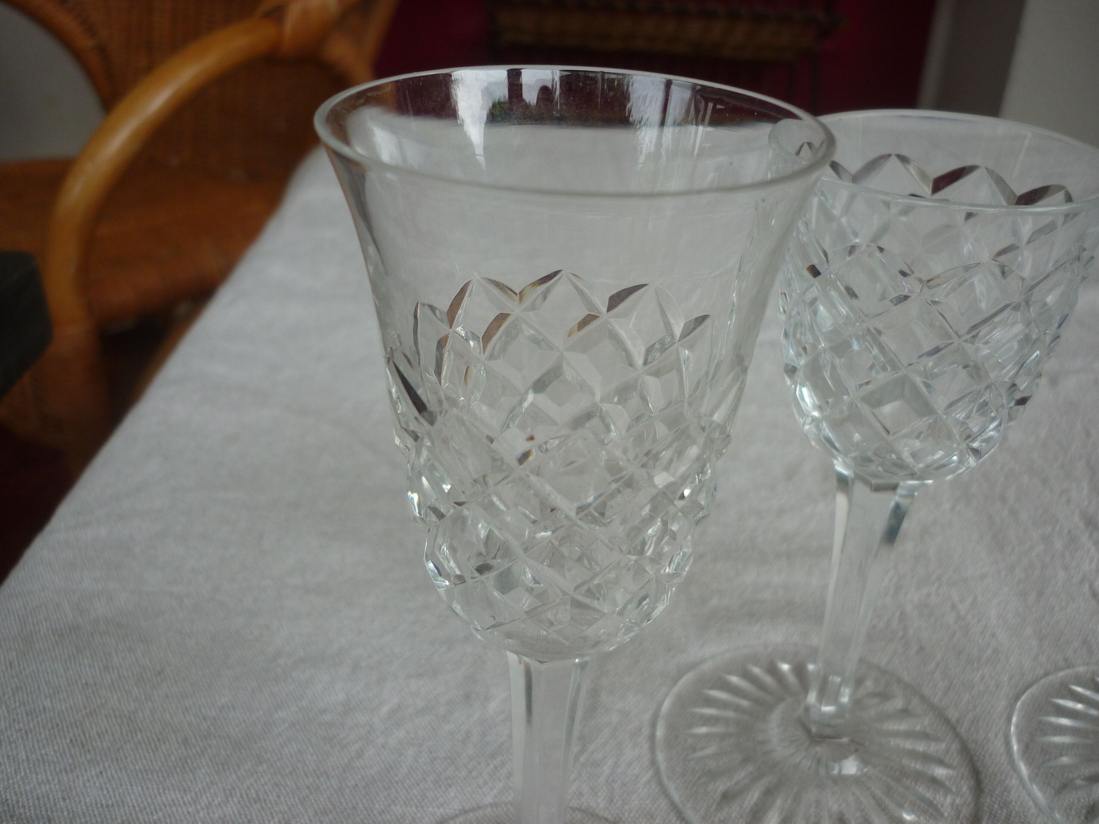 Lot de 4 verres a pied cristal Baccarat