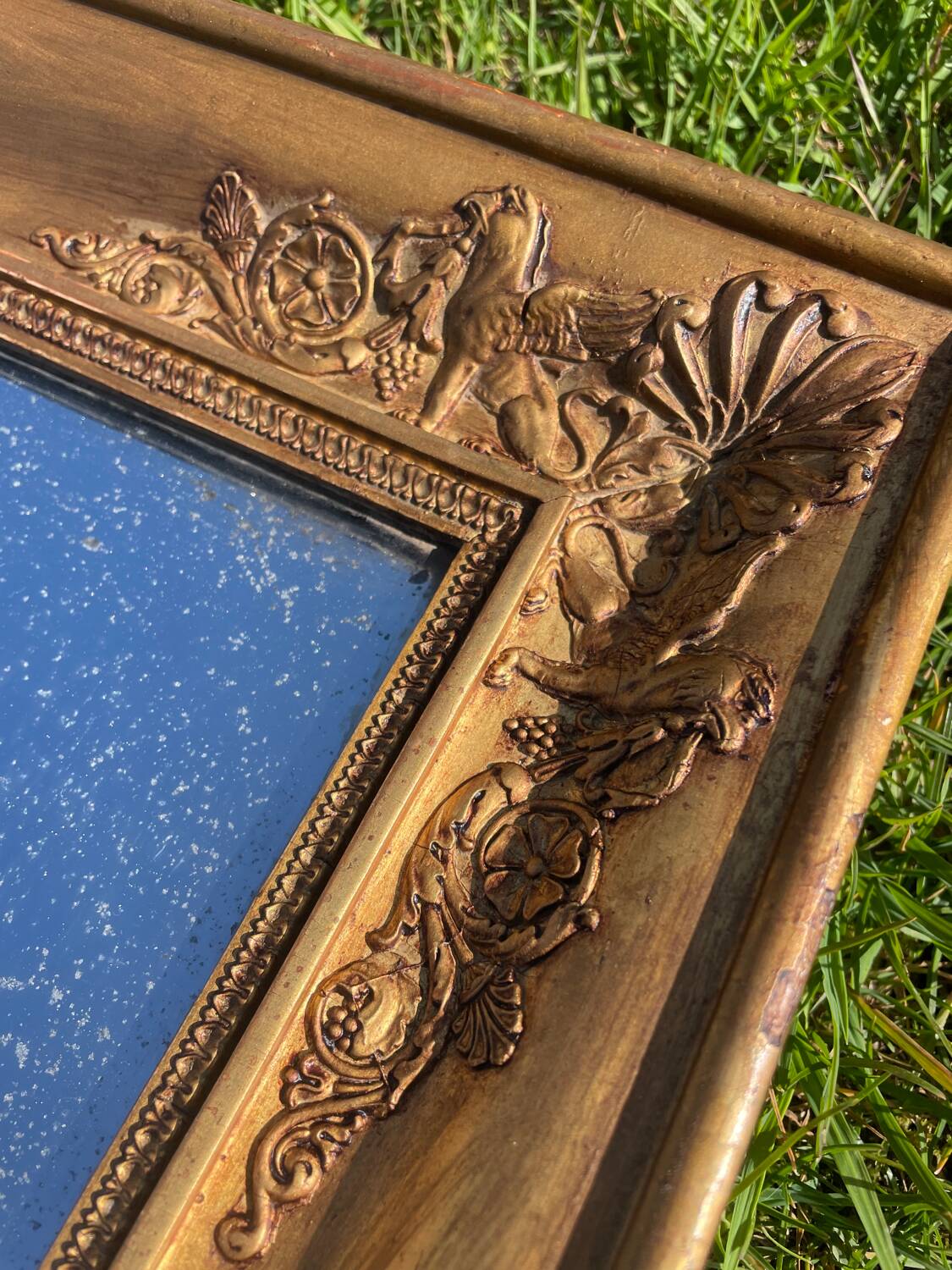Miroir doré époque empire