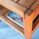 Side table in solid elm, Roche Bobois, 1980