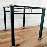 Side table end of sofa in vintage green metal