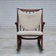 1960s, Danish rocking chair by Frank Reenskaug, model 182, sheepskin.