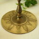 Pair of vintage engraved brass candle holders