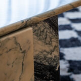 Table marbre forme goutte Roche Bobois vintage