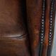 Club chair made of sheepskin leather