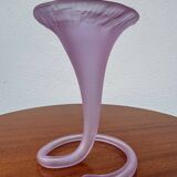 Old blown glass cornucopia vase