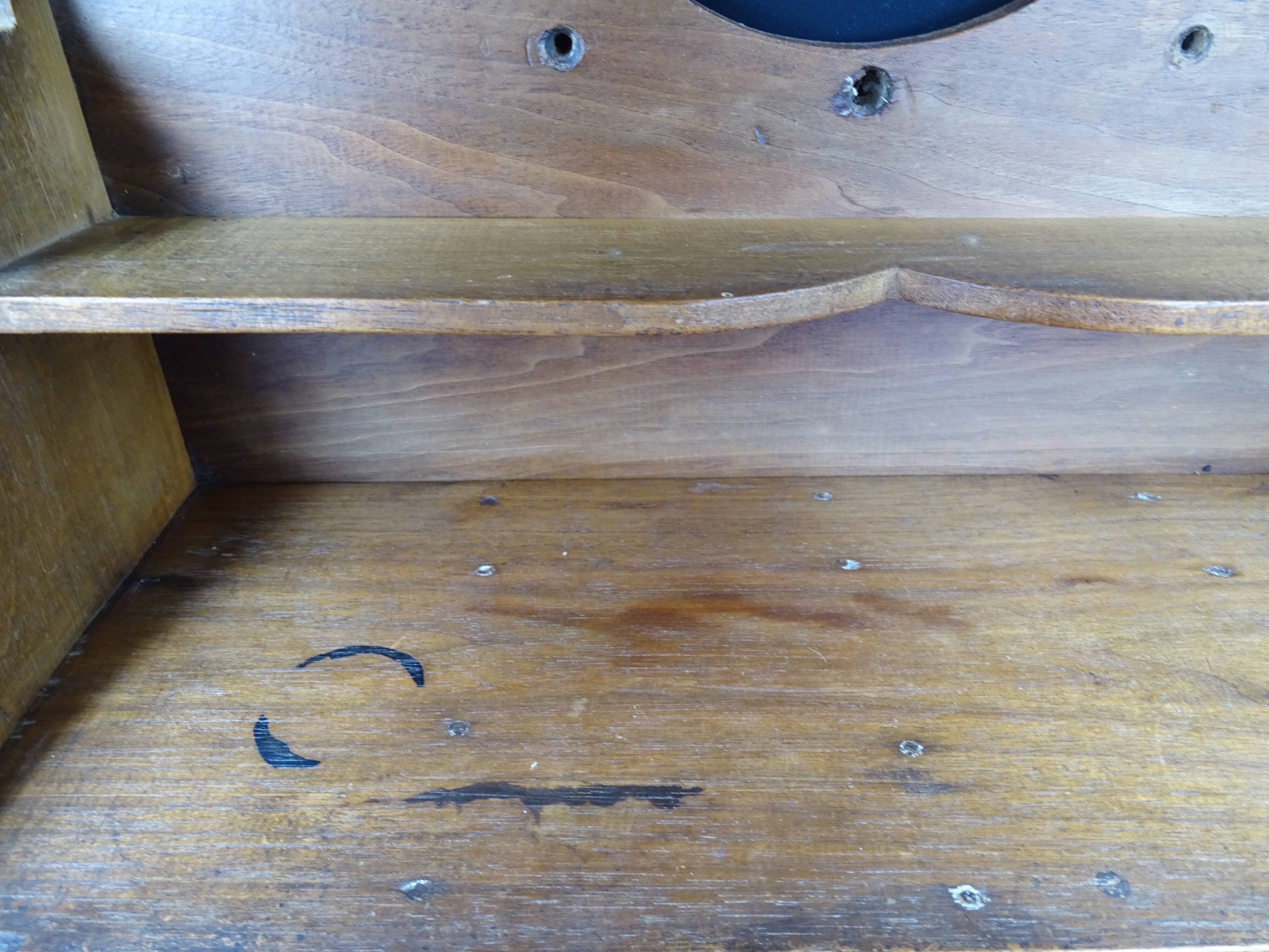 Walnut wall shelf, circa 1920/1930