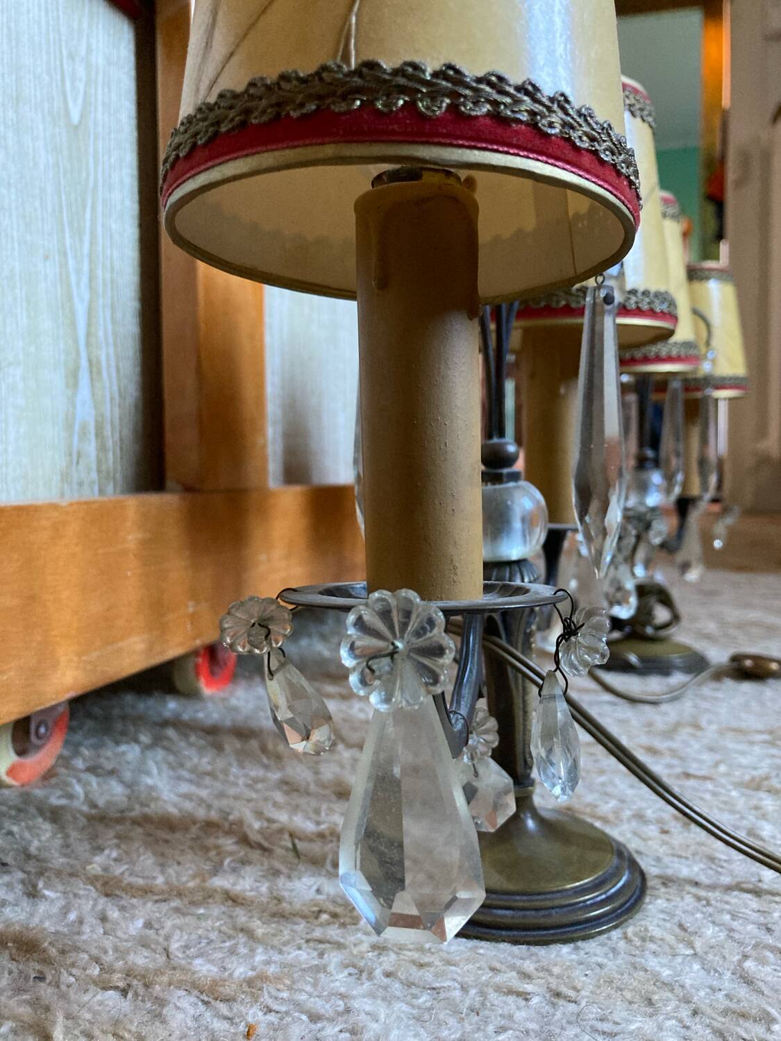 Pair of Italian bedside lamps from the 1950s