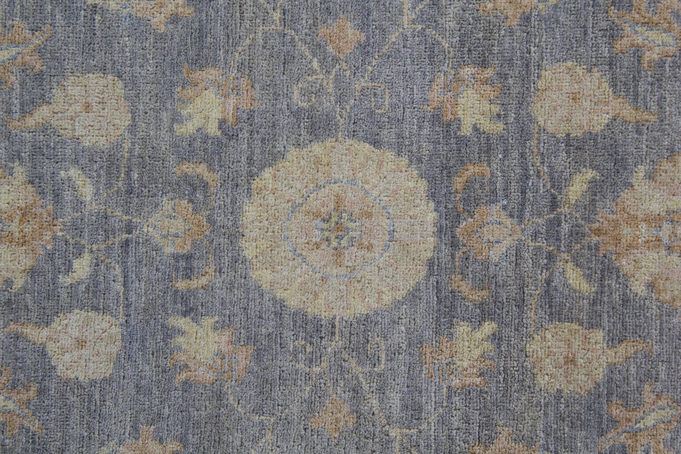 Oriental Grey Beige Stair Runner Rug, Wool Hand Knotted 81 x 295 cm