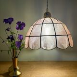 Vintage pink mother-of-pearl lampshade pendant light