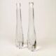 Pair of Midcentury vases by Nils Landberg, Orrefors, circa 1950.