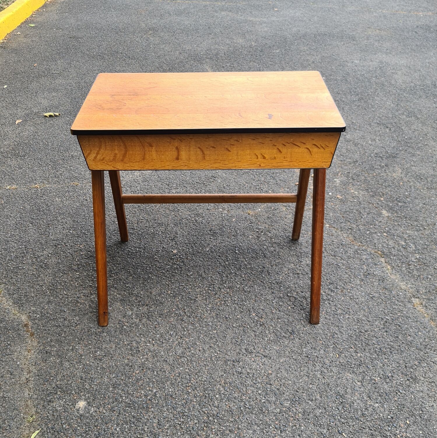 Bureau vintage 1960 scandinave pied compas