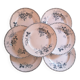 Lot de 7 assiettes plates.