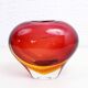 Murano glass heart vase