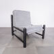 Pair armchairs black velvet 70