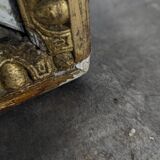 Golden wooden mirror with moulding from the Napoléon III period.