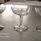 3 coupes à champagne en verre taillé