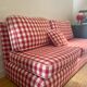 Gingham check sofa bench