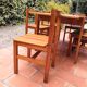 Table & 6 chaises en pin massif Années 80
