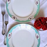 Assiettes plates anciennes dépareillées en faïence