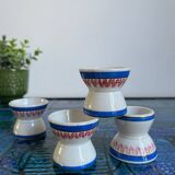 Set of 5 diabolos egg cups in iron earth