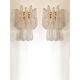 Contemporary Modern “Conchiglie” Murano Glass Gold Wall Sconce - Set of Two