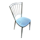 Chrome chair with blue Formica