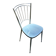 Chrome chair with blue Formica