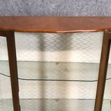 English Art Deco walnut showcase