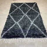 Black wool carpet  160x250cm