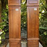 Pair of exotic wood storage columns - China