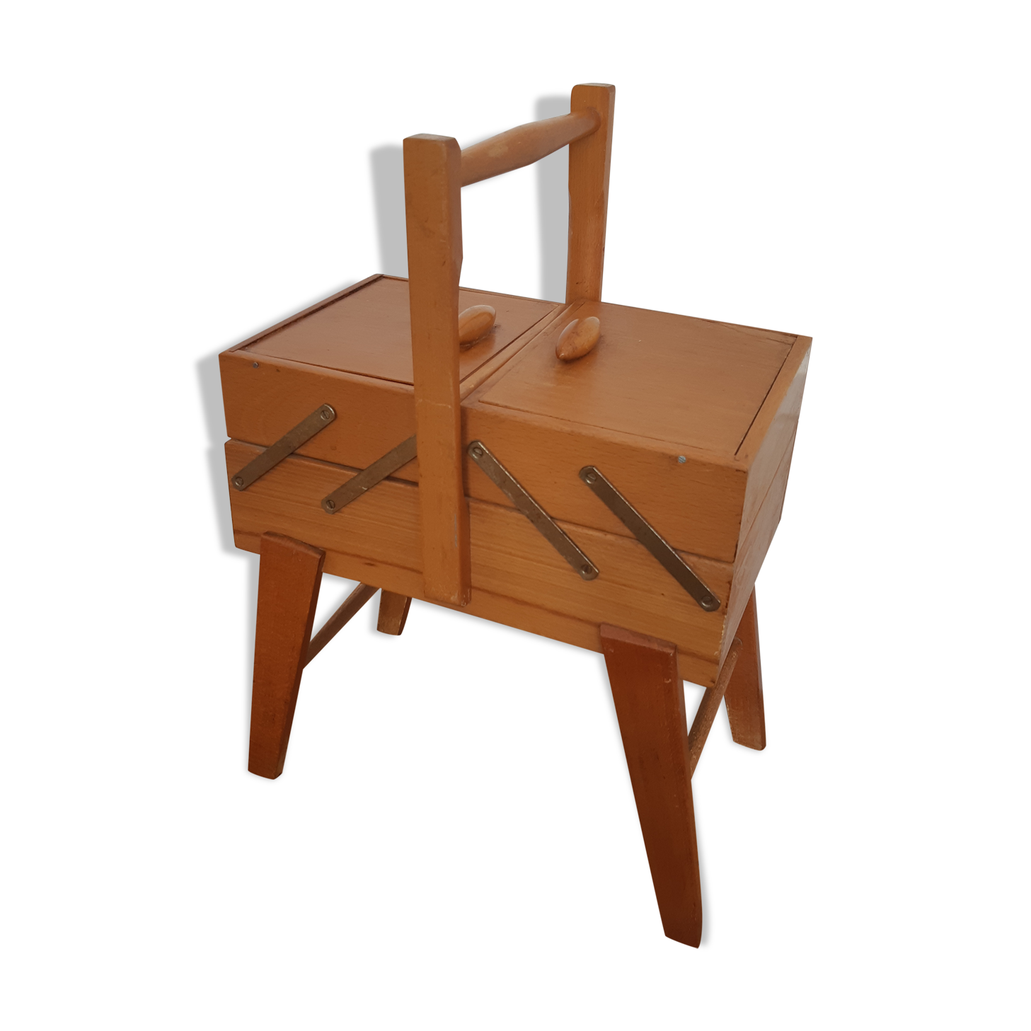 Small vintage wooden seamstress