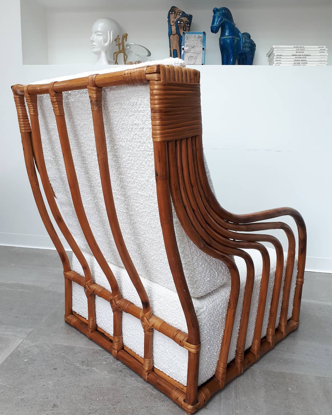 60s rattan armchair buckle