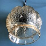 Suspension boule en verre moulé