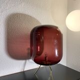 Lampe sur pied en verre violet