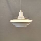 Jeka hanging lamp model 8031-P, in original white lacquer.