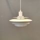 Jeka hanging lamp model 8031-P, in original white lacquer.