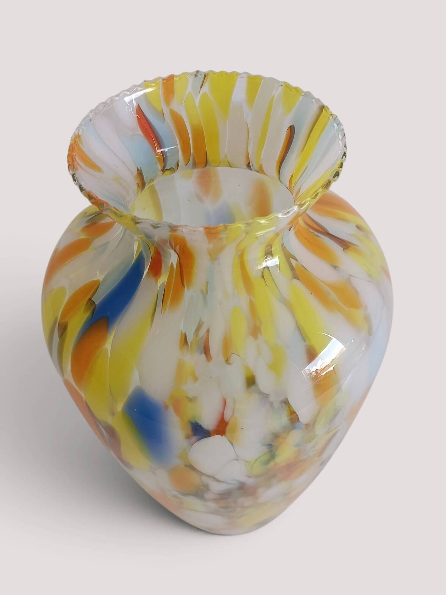 Vintage Murano glass vase, Italy, circa 1960, coloured artistic glass.
