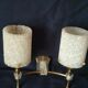 Golden wall lamp two lamps