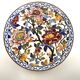 Round dish Gien peony decoration 30cm