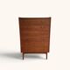 Chiffonnier danois vintage « tallboy » en placage teck