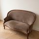 Louis XV basket canapé in brown fabric