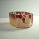 Legras Phoenician series ruby jardinière in multi-layered glass (1900 - 1910)