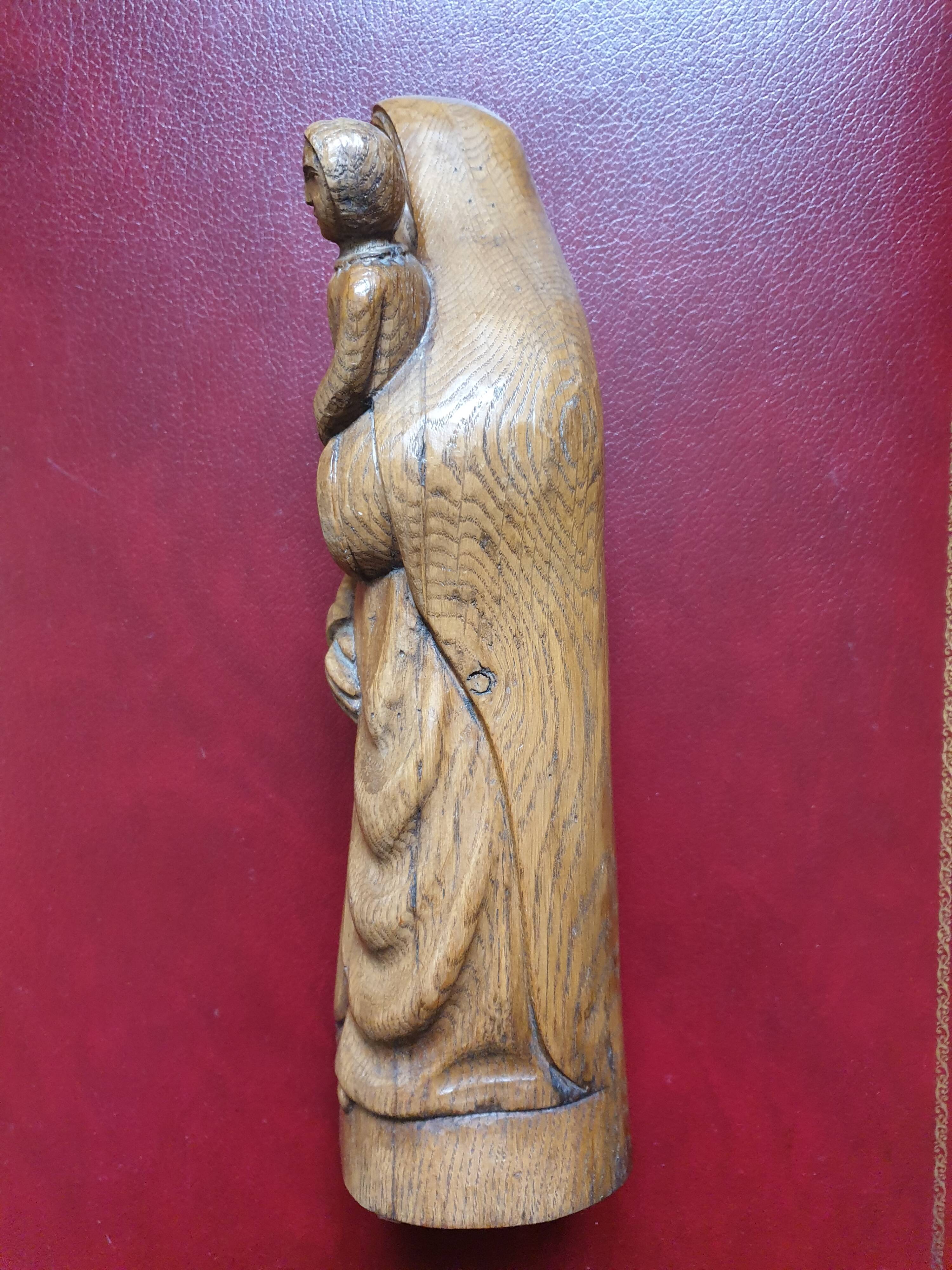 Holy Virgin and Child in wood 31 cm popular art late 19th century early 20th century