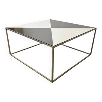 Vintage black and white geometric coffee table