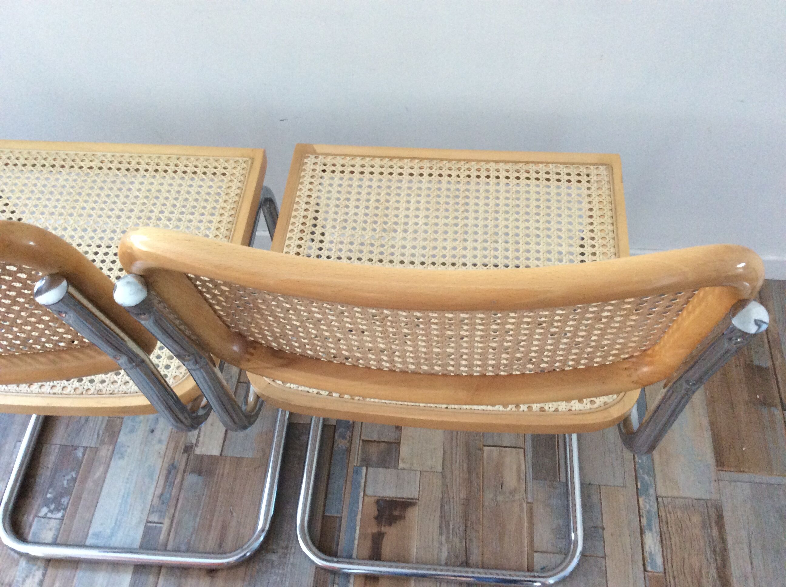 Pair of chairs Marcel Breuer Cesca B32