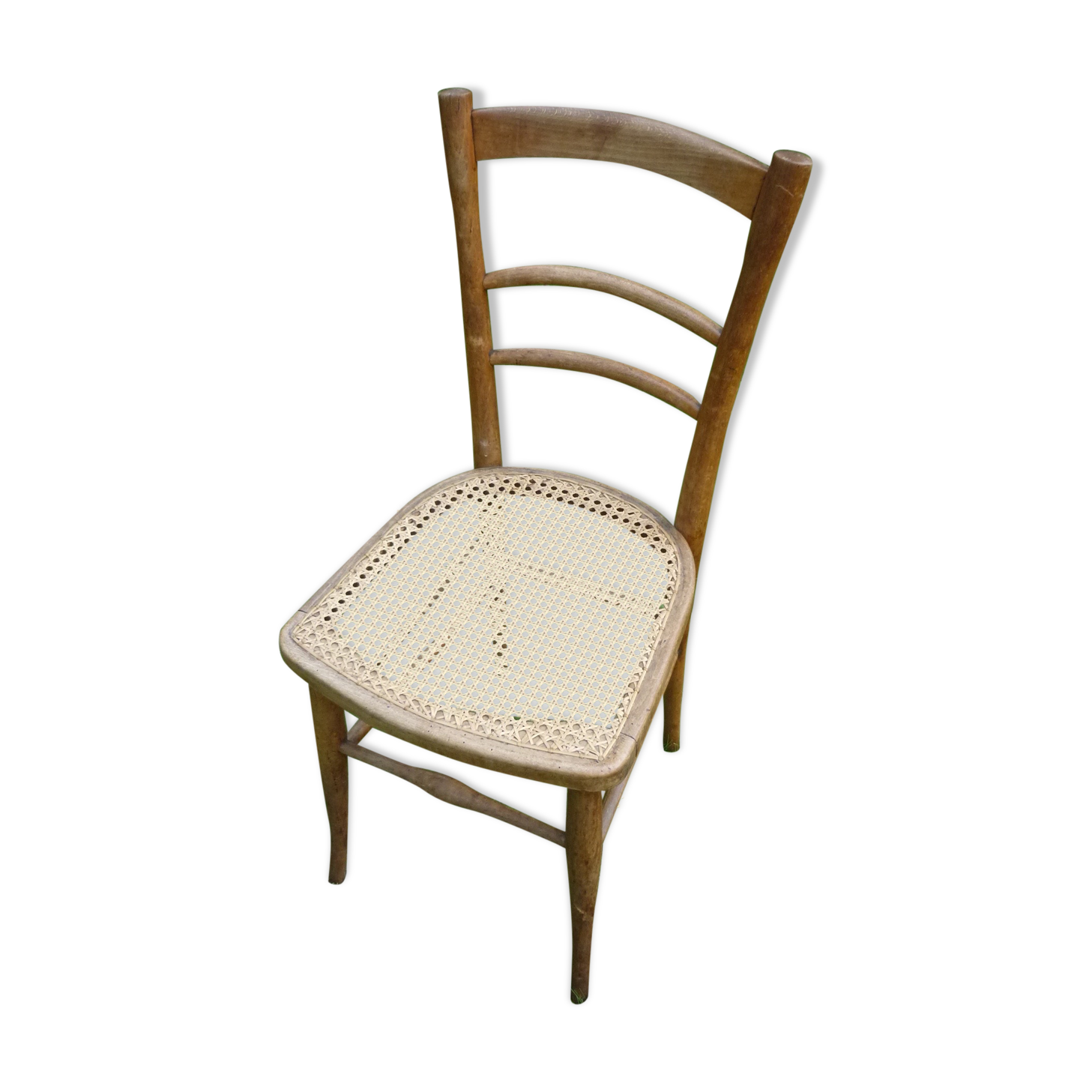 Wooden bistro style cane chair