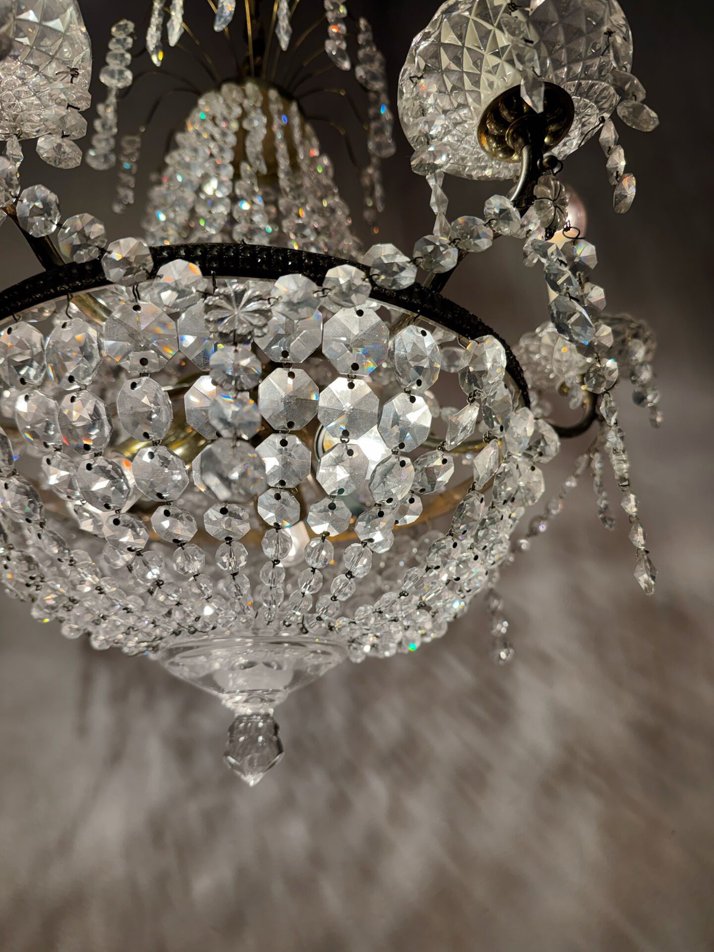 Crystal balloon chandelier from the 1960s.